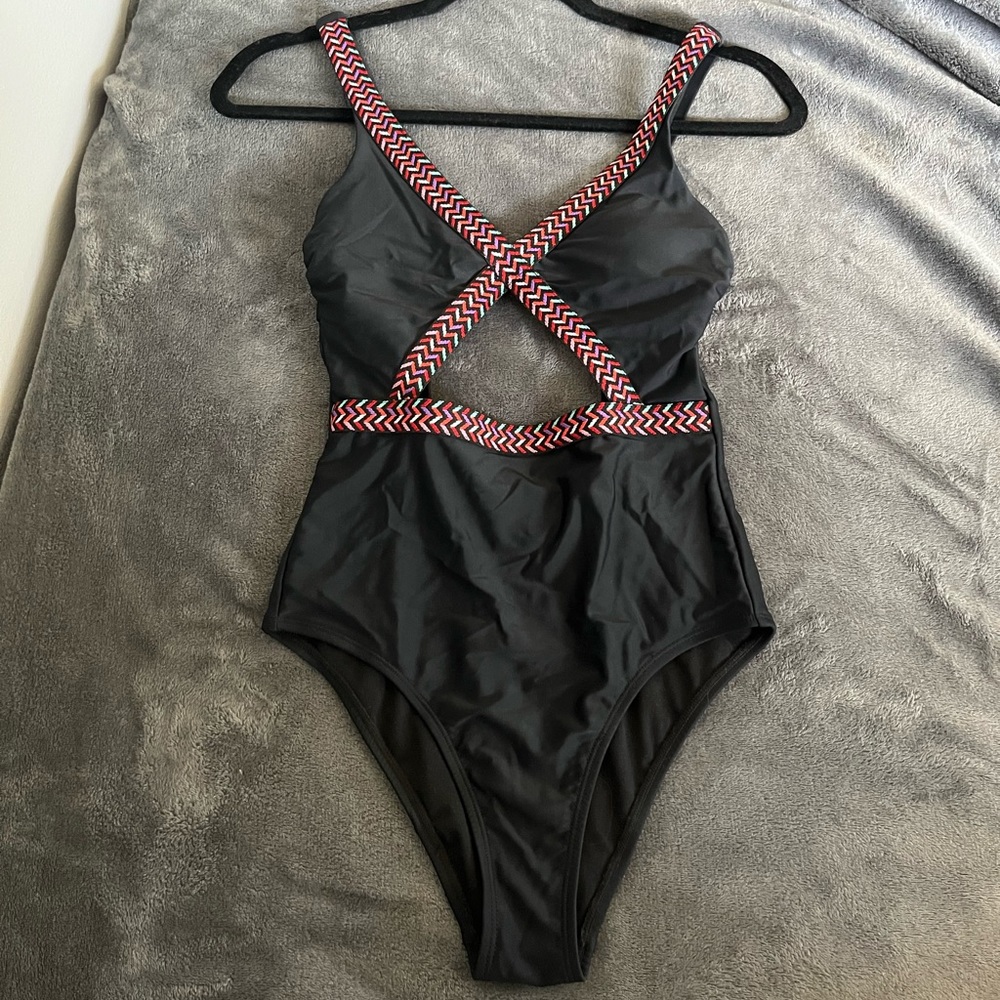 Xhilaration black one piece swimsuit (XS)